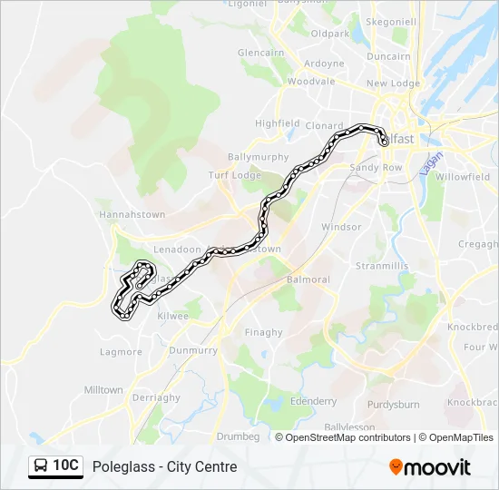 10C Bus Line Map