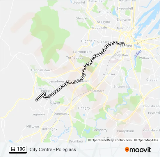 10C Bus Line Map