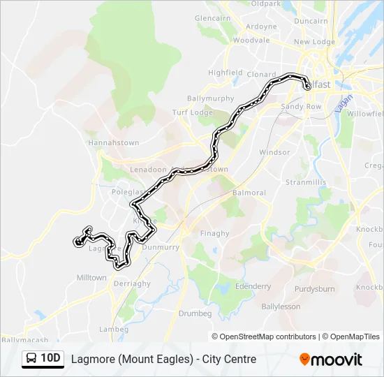 10D Bus Line Map