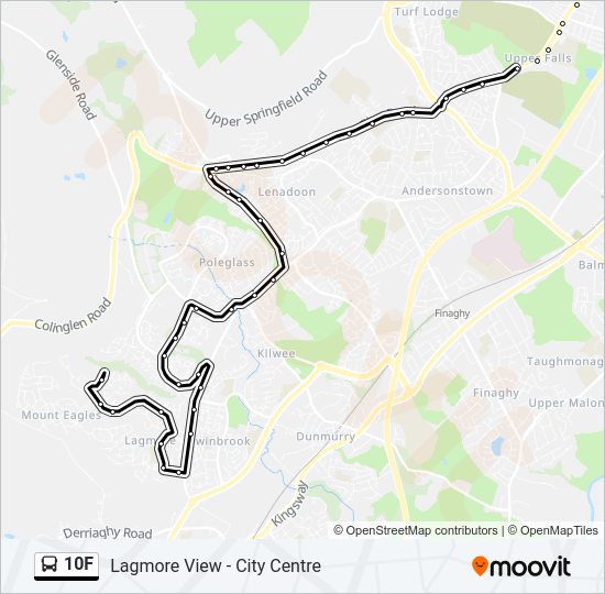 10F Bus Line Map