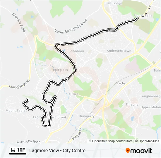 10F Bus Line Map