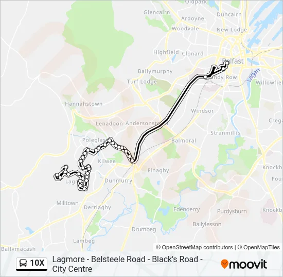 10X Bus Line Map