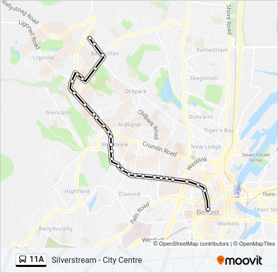 11A Bus Line Map