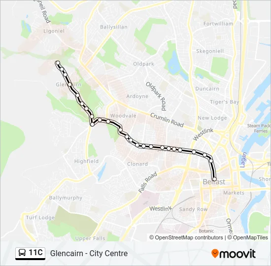 11C Bus Line Map