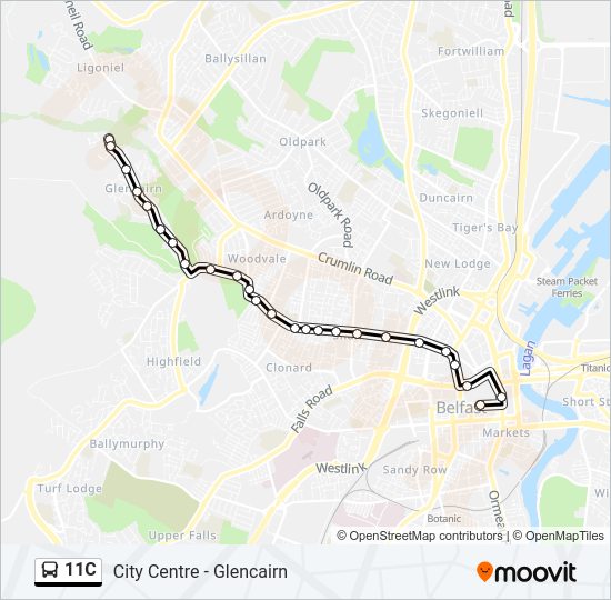 11C Bus Line Map