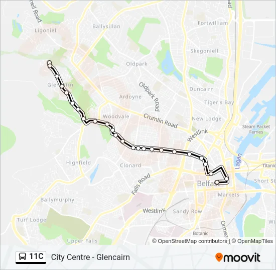 11C Bus Line Map