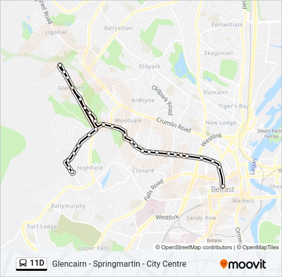 11D Bus Line Map