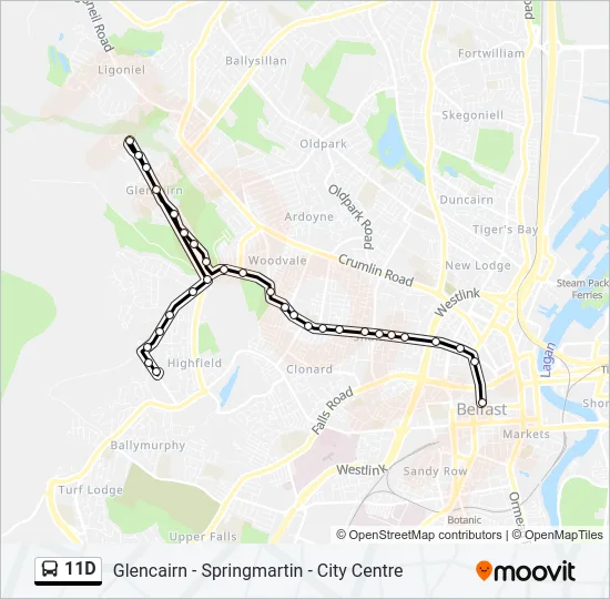 11D Bus Line Map