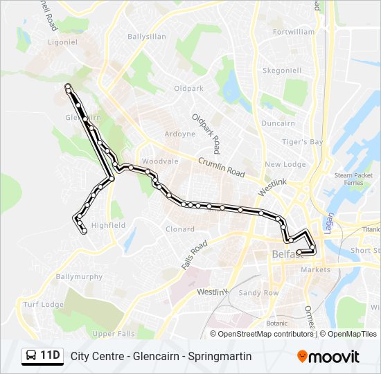 11D Bus Line Map