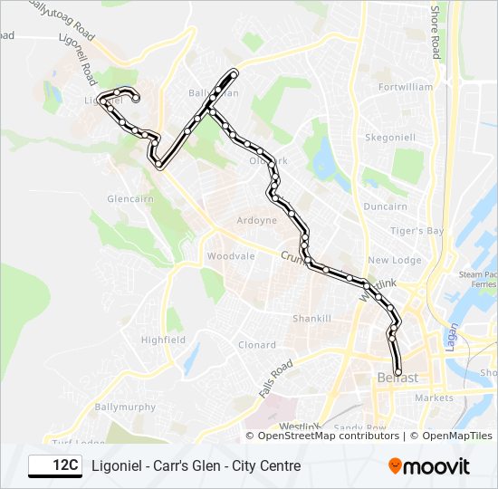12c-route-schedules-stops-maps-ligoniel-carr-s-glen-city