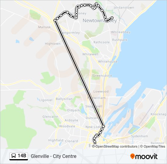 14B Bus Line Map