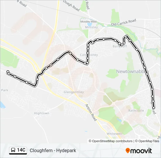 14C Bus Line Map