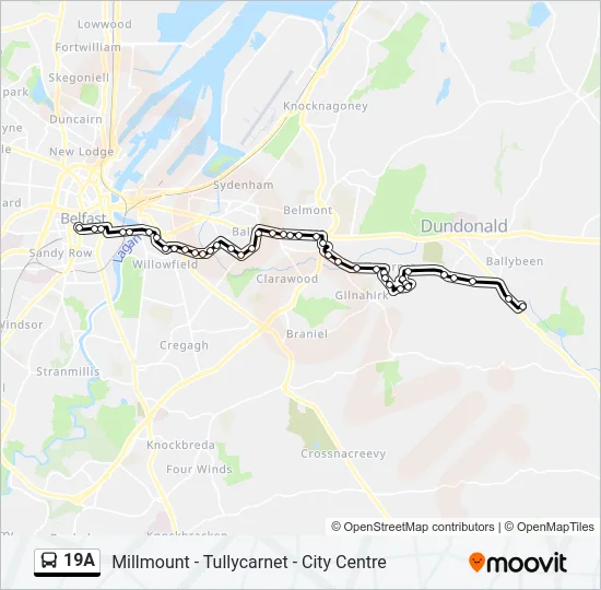19A Bus Line Map
