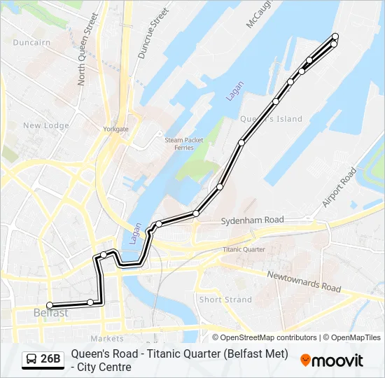 26B Bus Line Map