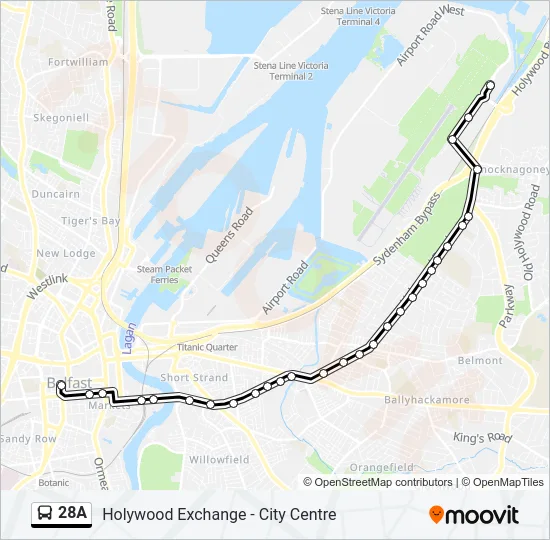 28A Bus Line Map