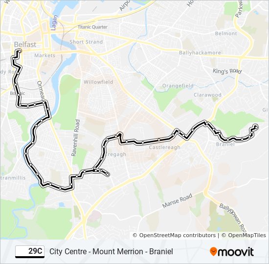 29c Route Schedules Stops Maps City Centre Mount Merrion 29c-route-schedules-stops-maps-city-centre-mount-merrion