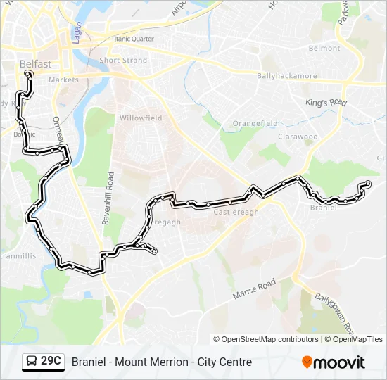 29C Bus Line Map