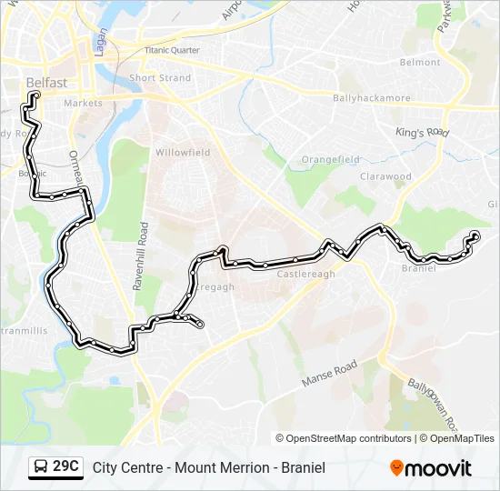 29C Bus Line Map