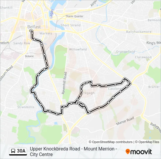 30A Bus Line Map