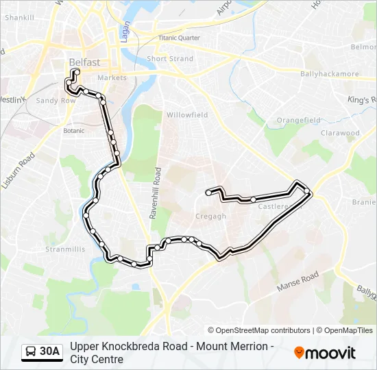 30A Bus Line Map
