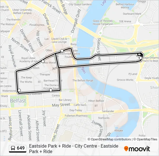 649 Route: Schedules, Stops & Maps - Eastside Park + Ride - City Centre ...