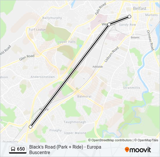 650 Bus Line Map