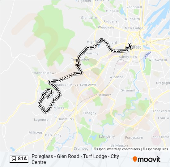 81A Bus Line Map