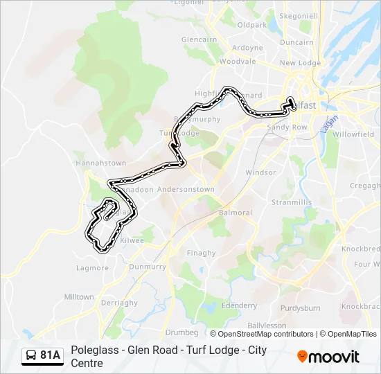 81A Bus Line Map