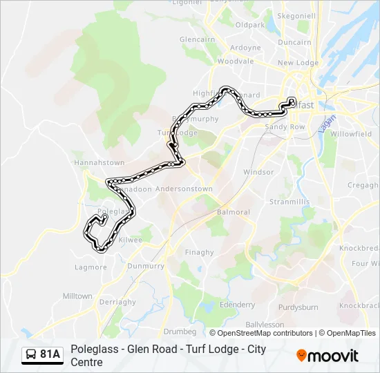 81A Bus Line Map