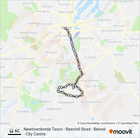 6C Bus Line Map