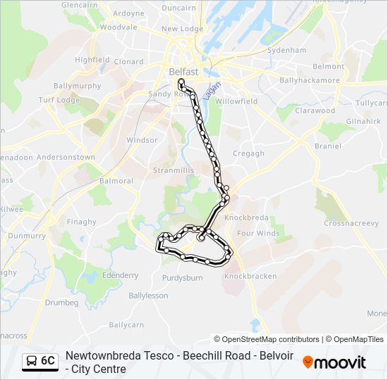 6C Bus Line Map