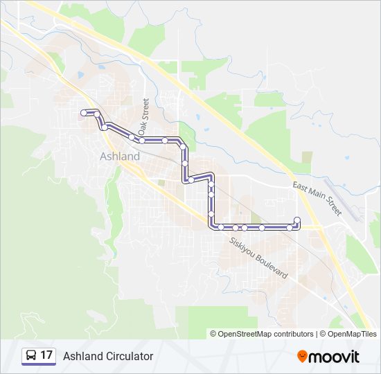 17 bus Line Map