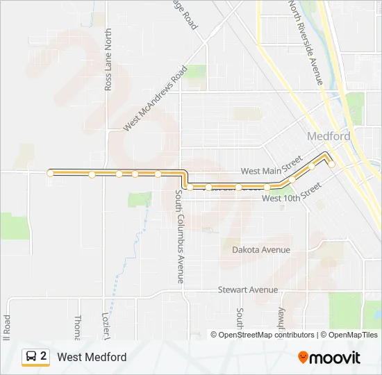 2 Bus Line Map
