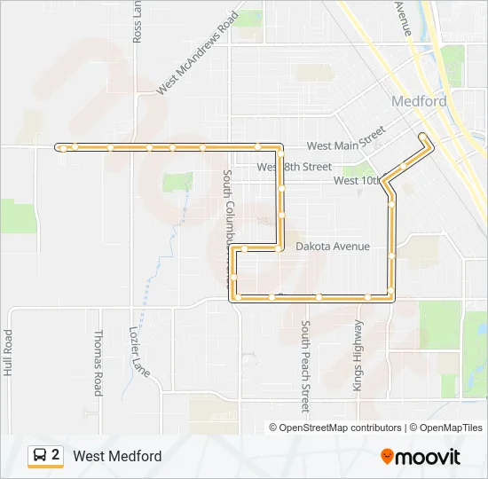 2 Bus Line Map