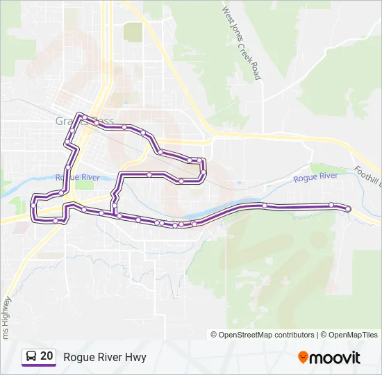 20 Bus Line Map
