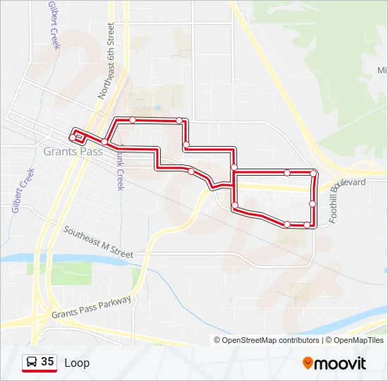 35 Bus Line Map
