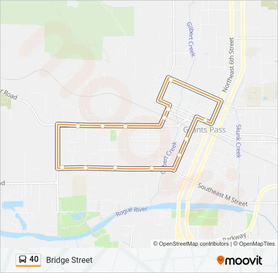 40 Bus Line Map