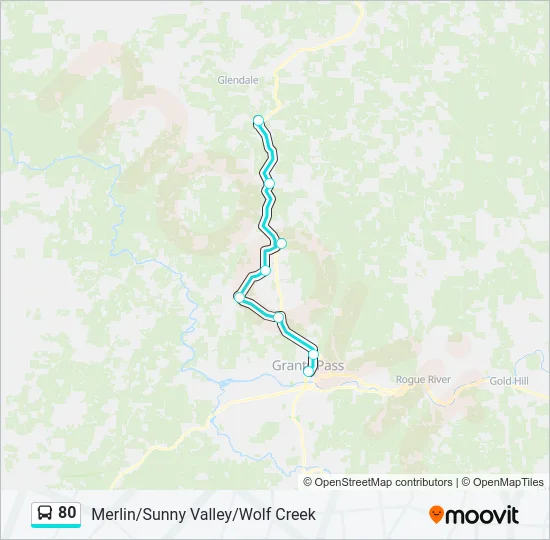 80 Bus Line Map