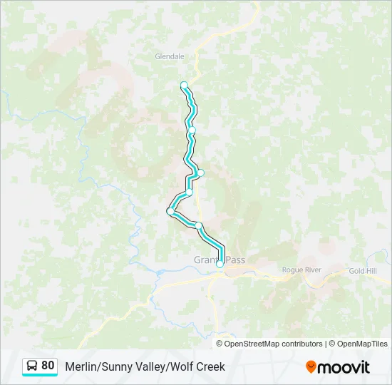 80 Bus Line Map