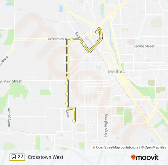 27 Bus Line Map