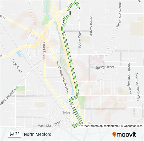 21 Bus Line Map