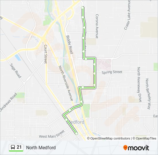 21 bus Line Map