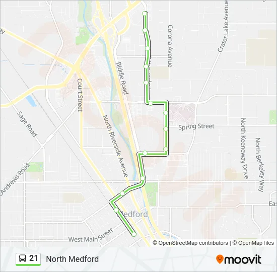 21 Bus Line Map