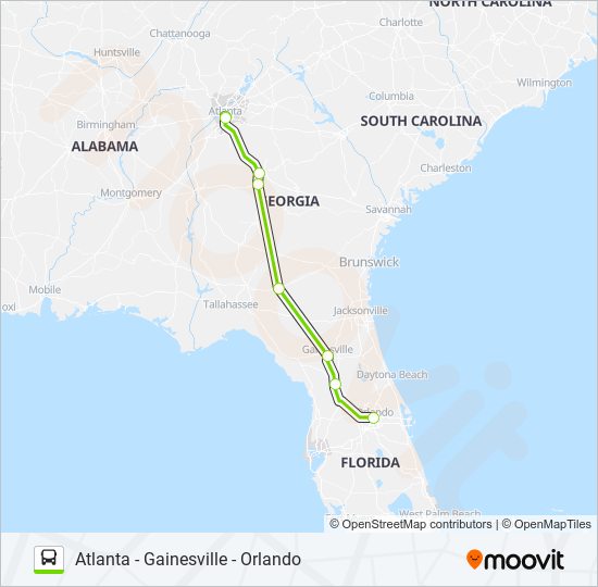 FLIXBUS N2415 bus Line Map