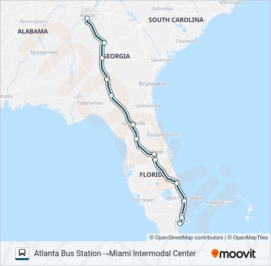 GREYHOUND US0630 Bus Line Map