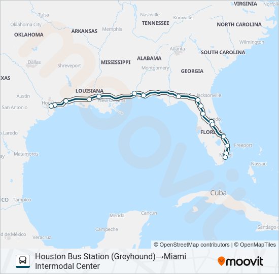 GREYHOUND US0799 Bus Line Map