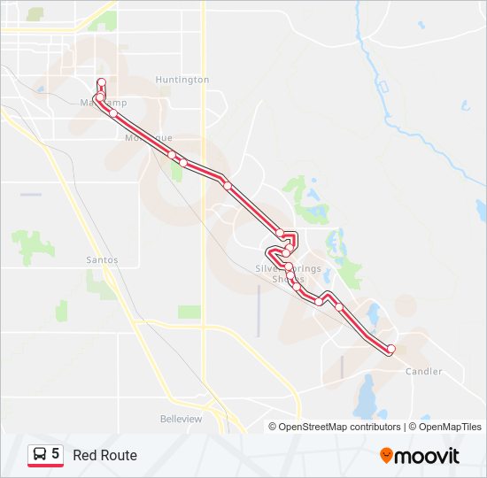 5 Bus Line Map