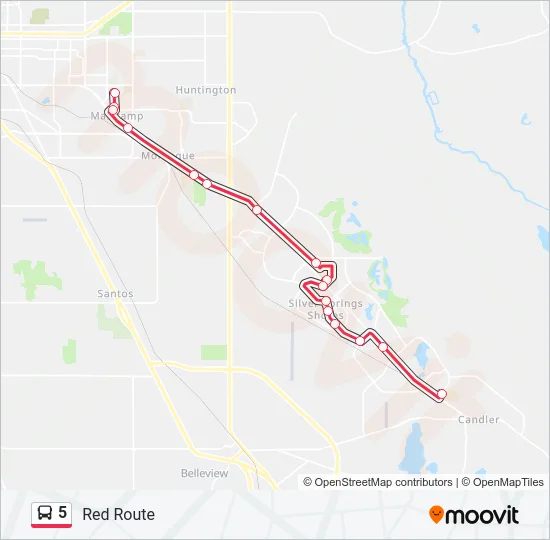 5 Bus Line Map