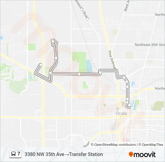 7 Bus Line Map