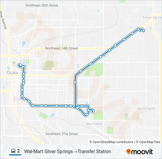 2 Bus Line Map